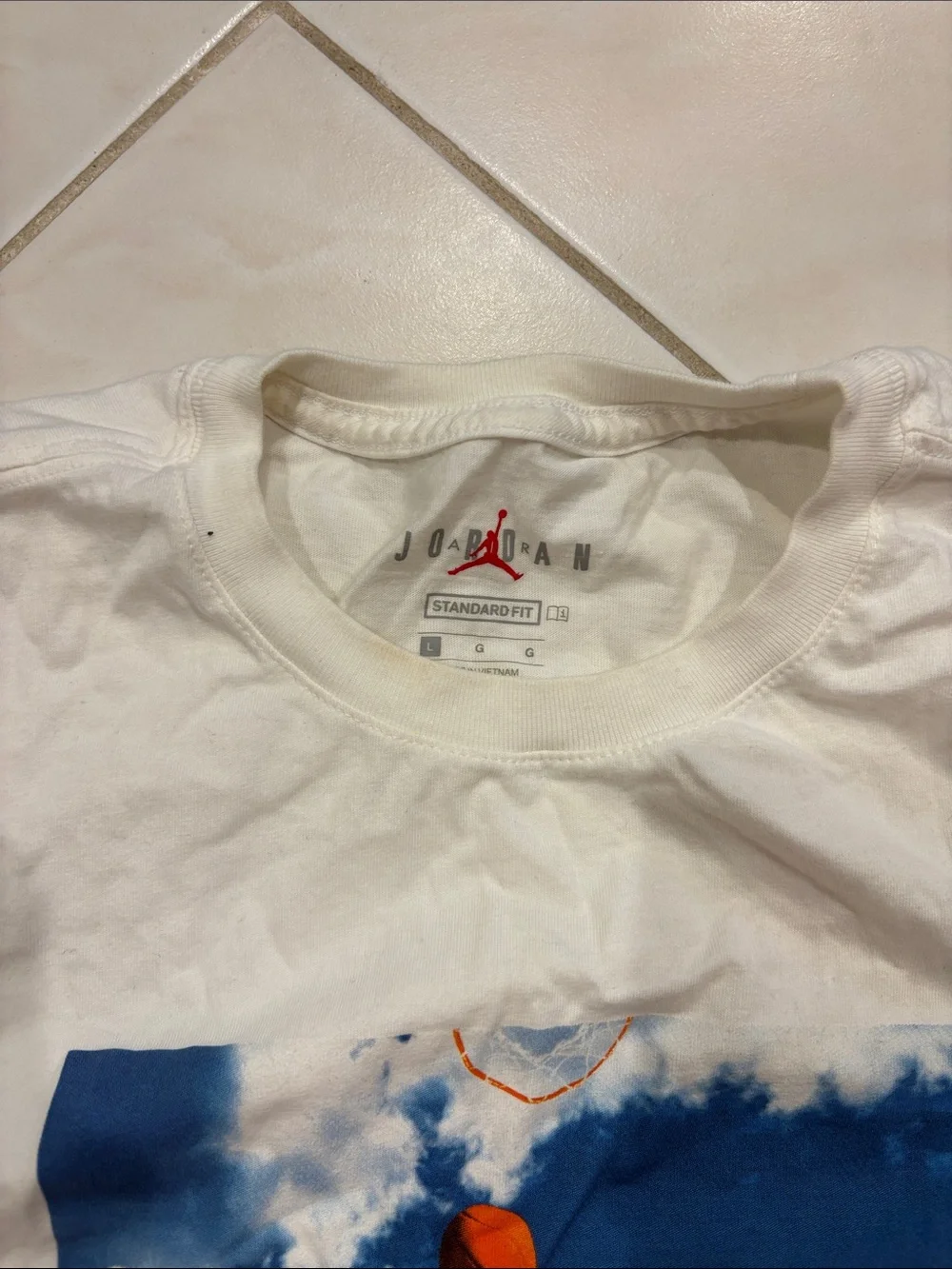 Jordan White Graphic Sky Dunk Short Sleeve Tee